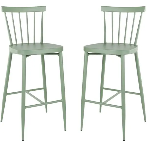 Barkrukken | WINDSOR | Aluminium | Groen | In-/Outdoor | 2 Stuks | 470x520x1080(h)mm