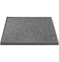 Bolero Tafelblad | Zwart (Geborsteld) | In-/Outdoor | Voorgeboord | 700x700x38(h)mm