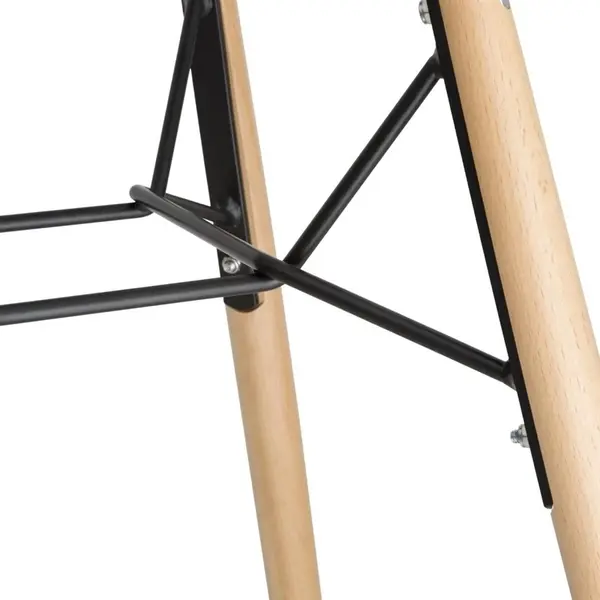 Stoelen | ARLO | Kunststof/Hout/Staal | Groenblauw | Zwart/Houten Frame | Indoor | 2 Stuks | 460x540x830(h)mm