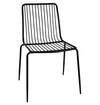 Bolero Stoelen | Metaal | Zwart | In-/Outdoor | Stapelbaar | 4 Stuks | 520x545x830(h)mm