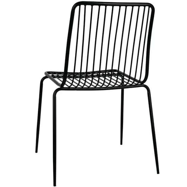 Stoelen | Metaal | Zwart | In-/Outdoor | Stapelbaar | 4 Stuks | 520x545x830(h)mm