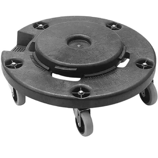 Verrijdbaar Onderstel | Kunststof | Zwart | Trust THOR Afval-/Ingrediëntenbakken | Ø464x168(h)mm