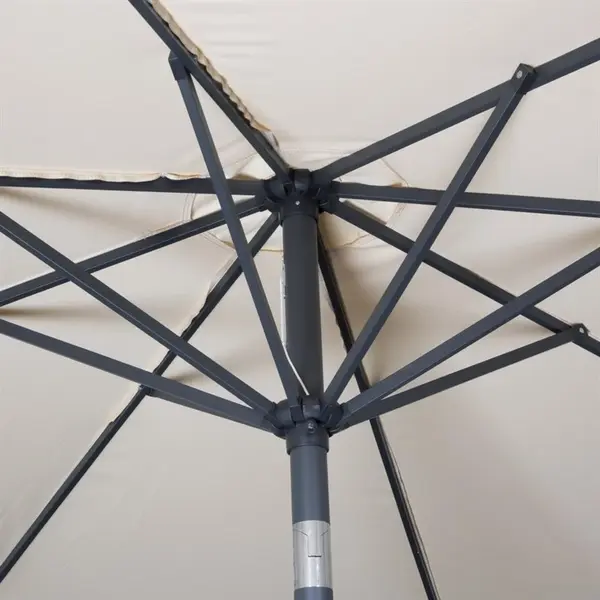 Parasol | SEVILLA | Crème | Rond | UV-bestendig | Vlamvertragend | Ø3000x2480(h)mm