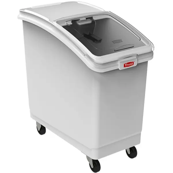 Voedseltrolley | Kunststof | Wit | 100L | Wielen | Incl. Schep | 394x743x755(h)mm