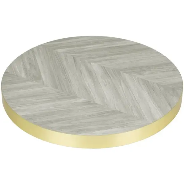 Tafelblad | Grijs | Indoor | Voorgeboord | Ø600x48(h)mm