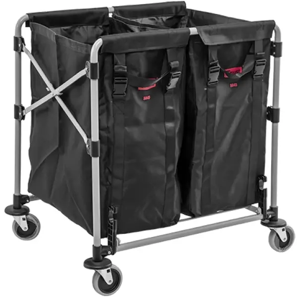 Linnenwagen | Staal | Inklapbaar | Incl. Waszak | Wielen | 767x642x820(h)mm