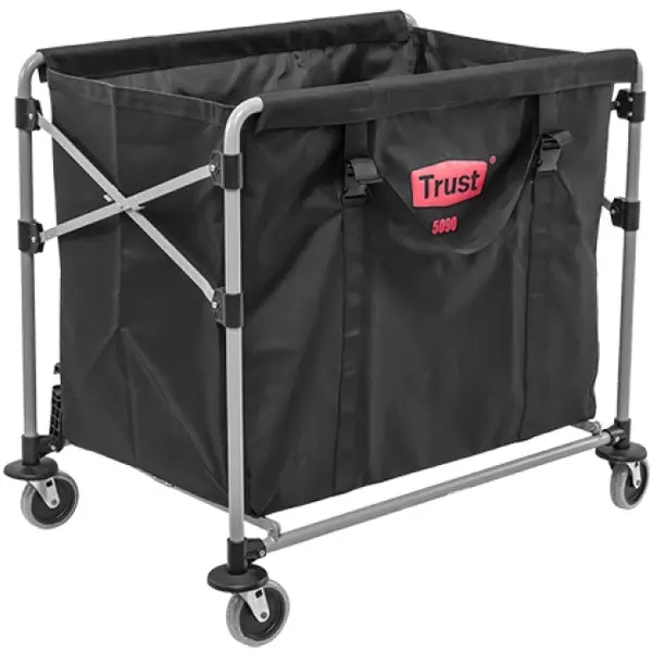 Linnenwagen | Staal | Inklapbaar | Incl. Waszak | Wielen | 942x642x820(h)mm
