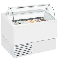 ISA Schepijsvitrine | ISETTA | 372L | 6x 5L | -14°C/-16°C | Statisch | Gekoelde Reserve | Wielen | 1184x800x1176(h)mm