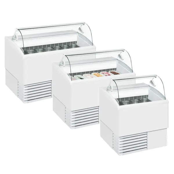 Schepijsvitrine | ISETTA | 372L | 6x 5L | -14°C/-16°C | Statisch | Gekoelde Reserve | Wielen | 1184x800x1176(h)mm