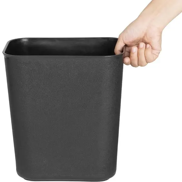 Afvalbak | Kunststof | Zwart | 8L | Open | 240x265(h)mm