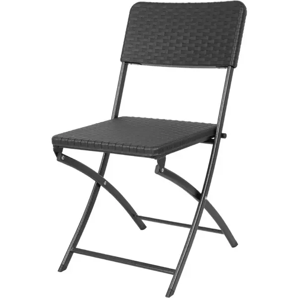 Inklapbare Stoelen | Kunststof/Staal | Zwart | Zwart Frame | In-/Outdoor | 2 Stuks | 445x570x805(h)mm