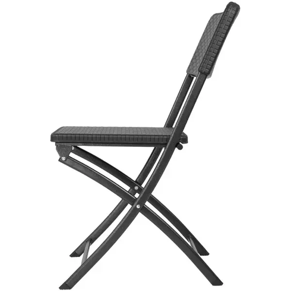 Inklapbare Stoelen | Kunststof/Staal | Zwart | Zwart Frame | In-/Outdoor | 2 Stuks | 445x570x805(h)mm