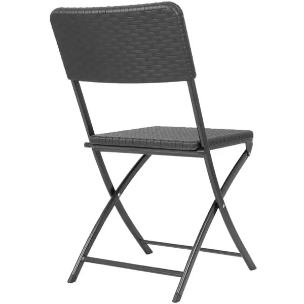 Inklapbare Stoelen | Kunststof/Staal | Zwart | Zwart Frame | In-/Outdoor | 2 Stuks | 445x570x805(h)mm