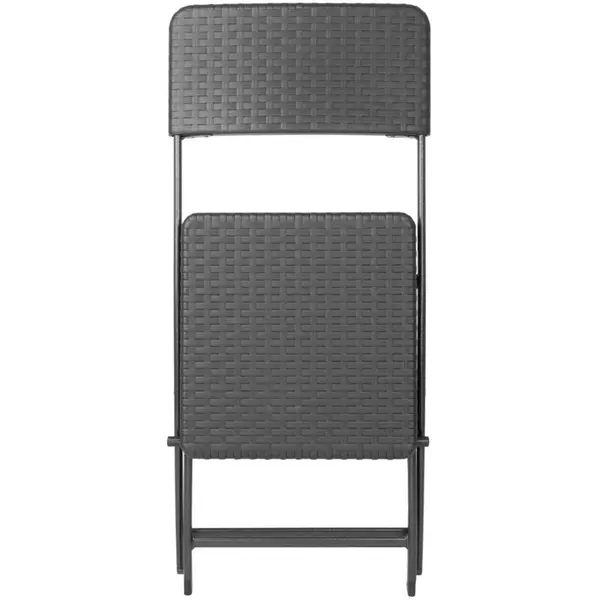 Inklapbare Stoelen | Kunststof/Staal | Zwart | Zwart Frame | In-/Outdoor | 2 Stuks | 445x570x805(h)mm