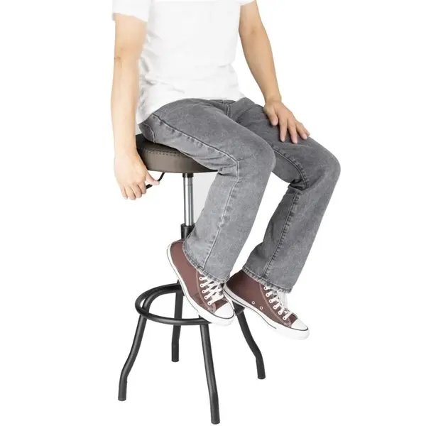 Barkruk | BROOKLYN | Kunstleer/Metaal | Mokka | Zwart Frame | Indoor | Ø367x671/795(h)mm