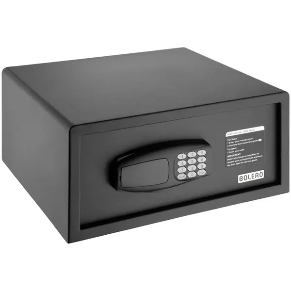 Hotelkluis | Carbontaal | Digitale Code | Incl. Noodsleutel | 382x420x202(h)mm