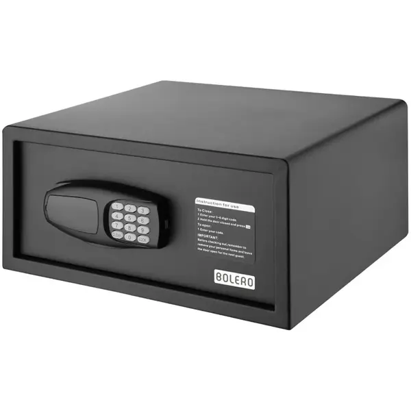 Hotelkluis | Carbontaal | Digitale Code | Incl. Noodsleutel | 382x420x202(h)mm