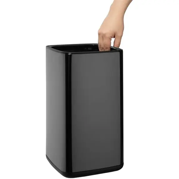 Afvalbak | Kunststof | Zwart | 7L | Open | 179x178x310(h)mm