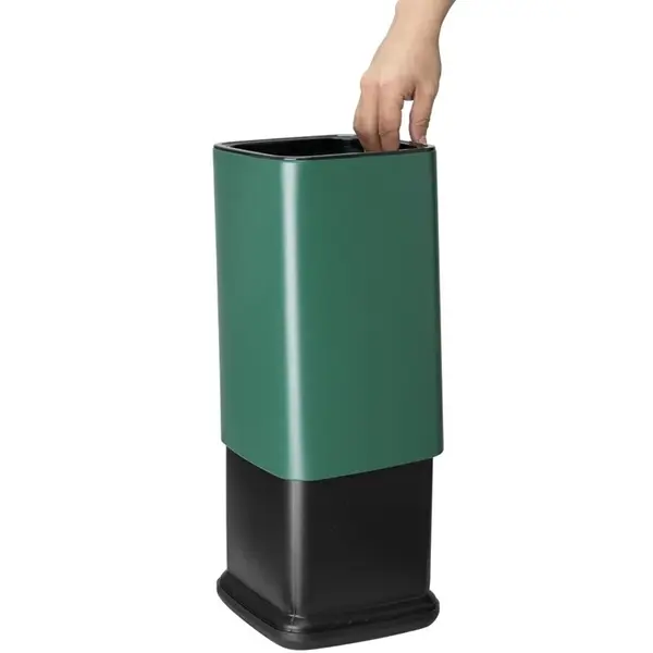 Afvalbak | Kunststof | Groen | 7L | Open | 179x178x310(h)mm