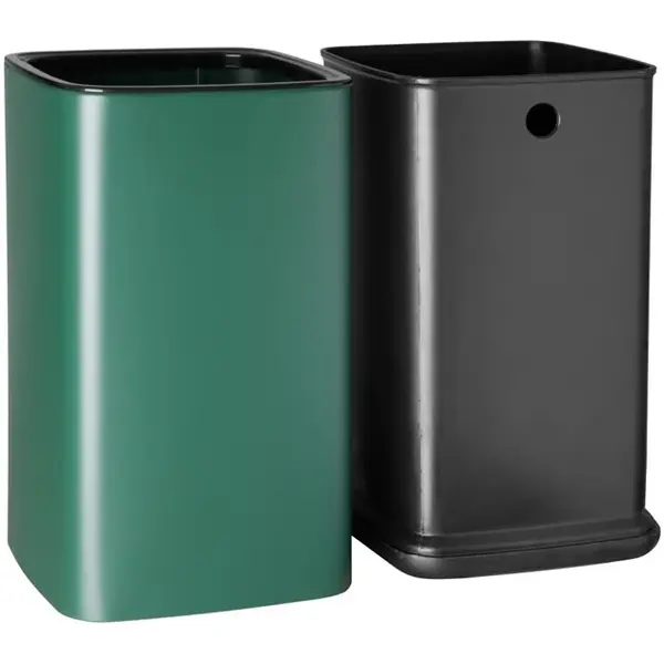 Afvalbak | Kunststof | Groen | 10L | Open | 198x199x353(h)mm