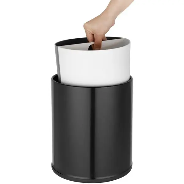 Afvalbak | Kunststof/IJzer | Zwart | Open | Afvalscheiding | Ø216x270(h)mm