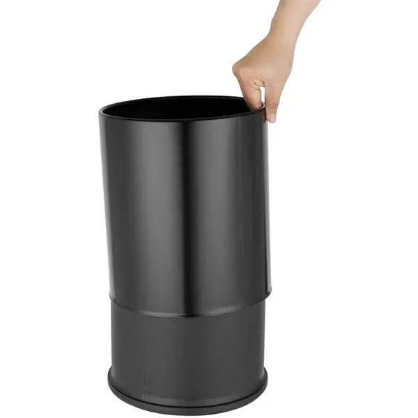 Afvalbak | Kunststof/IJzer | Zwart | Open | Afvalscheiding | Ø216x270(h)mm