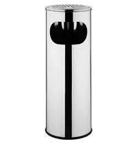 Bolero Afvalbak + Asbak | RVS | 12L | Open | Ø209x588(h)mm