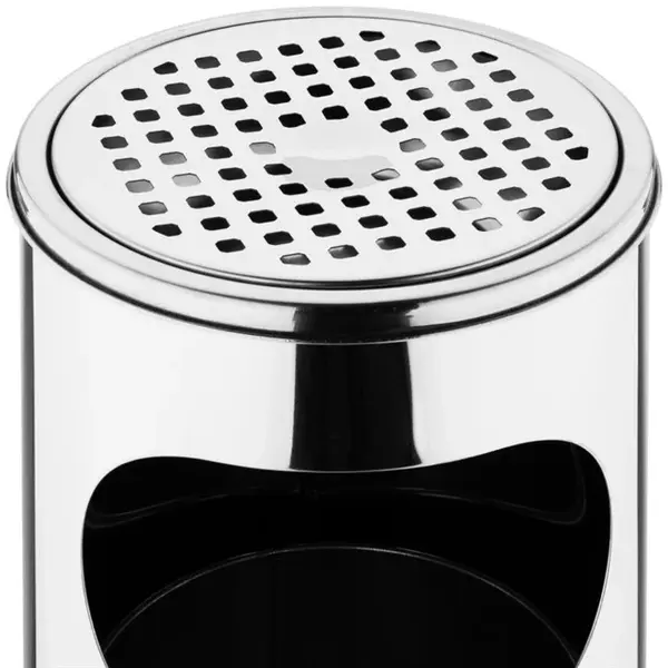 Afvalbak + Asbak | RVS | 12L | Open | Ø209x588(h)mm