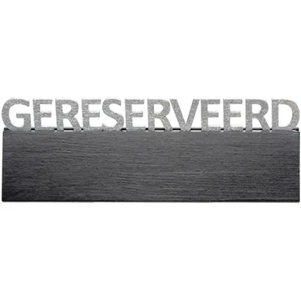 Tafelbordje | Hout | "Gereserveerd" | 2-Zijdig | 175x30x70(h)mm