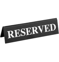 EMGA Tafelbordje | Kunststof | "Reserved" | 2-zijdig | 175x30x70(h)mm