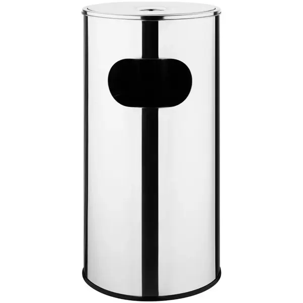 Afvalbak + Asbak | RVS | 30L | Open | Ø298x606(h)mm