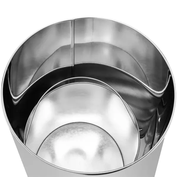 Afvalbak + Asbak | RVS | 30L | Open | Ø298x606(h)mm