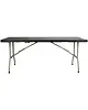 Bolero Inklapbare Buffettafel | Kunststof/Staal | Zwart Blad | Grijs Frame | In-/Outdoor | 1836x760x738(h)mm 