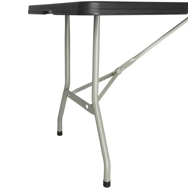 Inklapbare Buffettafel | Kunststof/Staal | Zwart Blad | Grijs Frame | In-/Outdoor | 1836x760x738(h)mm