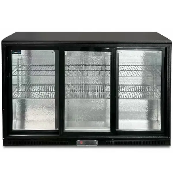 Barkoelkast | 300L | Zwart | +2°C/+10°C | Statisch + Ventilator | Schuifdeuren | 1350x565x900(h)mm