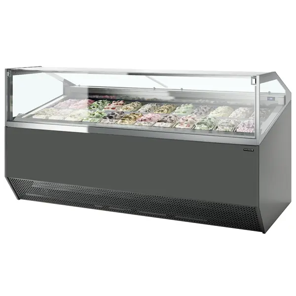 Schepijsvitrine | SUPER CAPRI | 1009L | 18x 5L | -14°C/-20°C | Geforceerd | Kantelruit | Wielen | 1682x1110x1175(h)mm