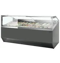 ISA Schepijsvitrine | SUPER CAPRI | 1332L | 24x 5L | -14°C/-20°C | Geforceerd | Kantelruit | Wielen | 2177x1110x1175(h)mm 
