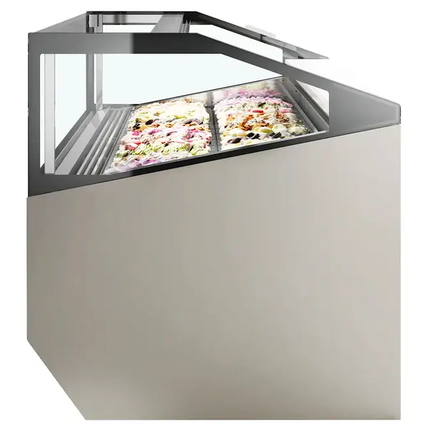 Schepijsvitrine | SUPER CAPRI | 1332L | 24x 5L | -14°C/-20°C | Geforceerd | Kantelruit | Wielen | 2177x1110x1175(h)mm