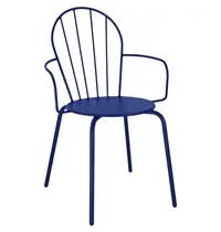 Bolero Stoelen | ADELINE | Staal | Donkerblauw | In-/Outdoor | Stapelbaar | 4 Stuks | 588x561x855(h)mm