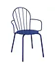 Bolero Stoelen | ADELINE | Staal | Donkerblauw | In-/Outdoor | Stapelbaar | 4 Stuks | 588x561x855(h)mm 