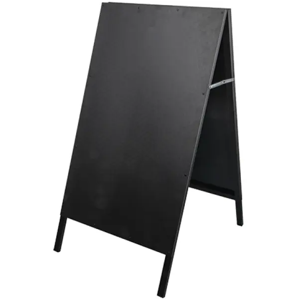 Krijtstoepbord | Kunststof | Zwart | 620x800x1175(h)mm