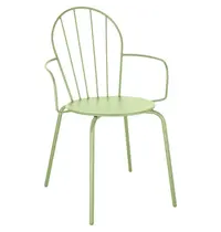 Bolero Stoelen | ADELINE | Staal | Lichtgroen | In-/Outdoor | Stapelbaar | 4 Stuks | 588x561x855(h)mm 