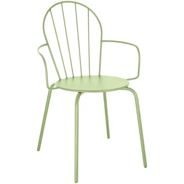 Stoelen | ADELINE | Staal | Lichtgroen | In-/Outdoor | Stapelbaar | 4 Stuks | 588x561x855(h)mm