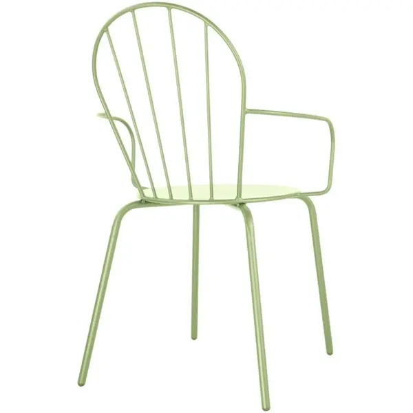 Stoelen | ADELINE | Staal | Lichtgroen | In-/Outdoor | Stapelbaar | 4 Stuks | 588x561x855(h)mm