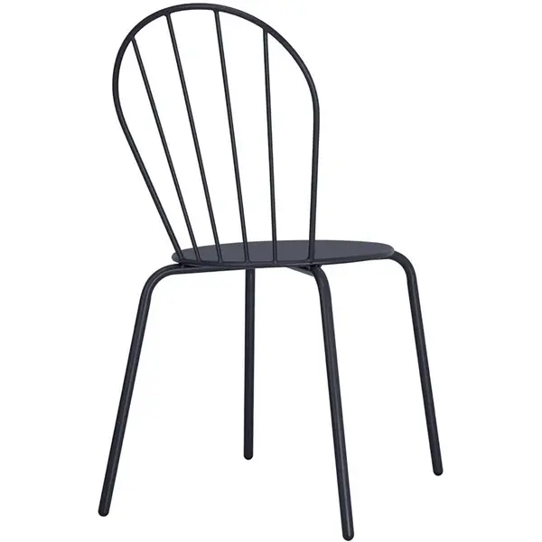 Stoelen | ADELINE | Staal | Leisteenblauw | In-/Outdoor | Stapelbaar | 4 Stuks | 480x561x855(h)mm