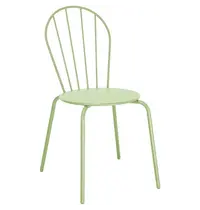 Bolero Stoelen | ADELINE | Staal | Lichtgroen | In-/Outdoor | Stapelbaar | 4 Stuks | 480x561x855(h)mm