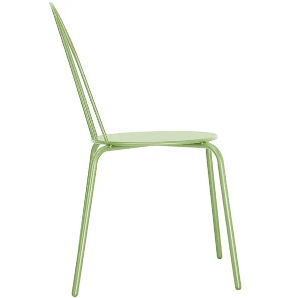 Stoelen | ADELINE | Staal | Lichtgroen | In-/Outdoor | Stapelbaar | 4 Stuks | 480x561x855(h)mm