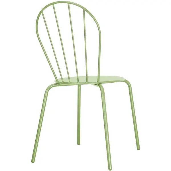 Stoelen | ADELINE | Staal | Lichtgroen | In-/Outdoor | Stapelbaar | 4 Stuks | 480x561x855(h)mm