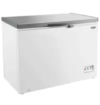 CombiSteel Vrieskist | Wit/RVS | 402L | -18°C | Statisch | Kanteldeksel | Wielen | 1275x740x825(h)mm 