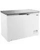 CombiSteel Vrieskist | Wit/RVS | 402L | -18°C | Statisch | Kanteldeksel | Wielen | 1275x740x825(h)mm 